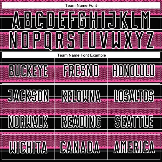 Camiseta de fútbol personalizada con sublimación de líneas y formas geométricas en negro, rosa y blanco Camiseta de fútbol personalizada con sublimación de líneas y formas geométricas en negro, rosa y blanco