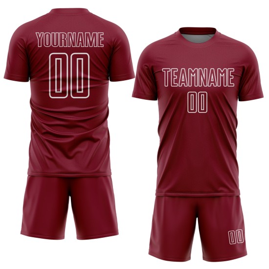 Camiseta de fútbol personalizada con sublimación de formas geométricas en blanco carmesí Camiseta de fútbol personalizada con sublimación de formas geométricas en blanco carmesí