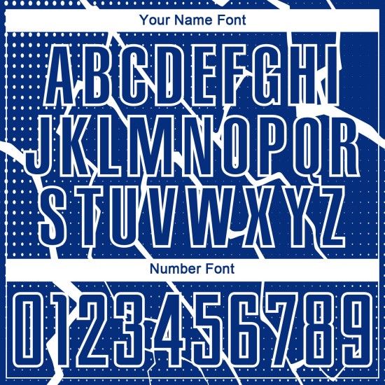 Camiseta de fútbol personalizada de sublimación Royal White Lightning Camiseta de fútbol personalizada de sublimación Royal White Lightning
