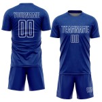 Camiseta de fútbol personalizada con sublimación de formas geométricas en blanco real Camiseta de fútbol personalizada con sublimación de formas geométricas en blanco real