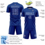 Camiseta de fútbol personalizada con sublimación de formas geométricas en blanco real Camiseta de fútbol personalizada con sublimación de formas geométricas en blanco real