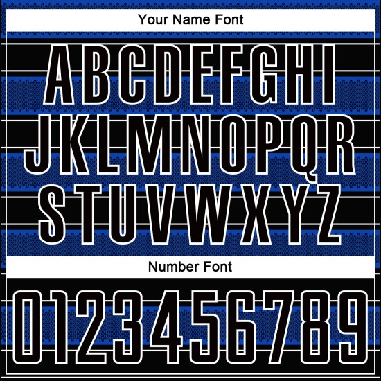 Camiseta de fútbol personalizada con sublimación de líneas y formas geométricas en azul trueno negro y blanco Camiseta de fútbol personalizada con sublimación de líneas y formas geométricas en azul trueno negro y blanco