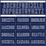 Camiseta de fútbol personalizada con sublimación de formas geométricas en blanco y azul marino