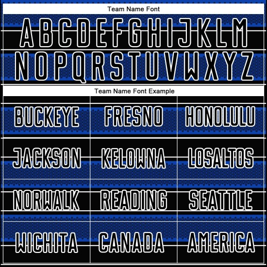 Camiseta de fútbol personalizada con sublimación de líneas y formas geométricas en azul trueno negro y blanco Camiseta de fútbol personalizada con sublimación de líneas y formas geométricas en azul trueno negro y blanco