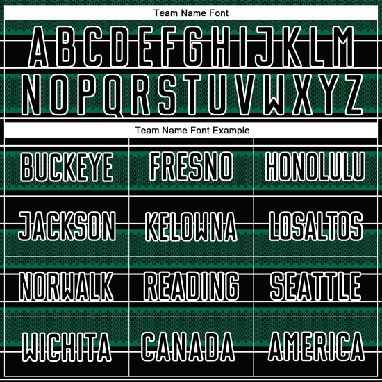 Camiseta de fútbol personalizada con sublimación de líneas y formas geométricas en verde Kelly y blanco, color negro Camiseta de fútbol personalizada con sublimación de líneas y formas geométricas en verde Kelly y blanco, color negro