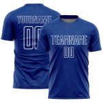 Camiseta de fútbol personalizada con sublimación de formas geométricas en blanco real Camiseta de fútbol personalizada con sublimación de formas geométricas en blanco real