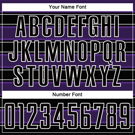 Camiseta de fútbol personalizada con sublimación de líneas y formas geométricas en negro, morado y blanco Camiseta de fútbol personalizada con sublimación de líneas y formas geométricas en negro, morado y blanco