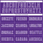 Camiseta de fútbol personalizada con sublimación de formas geométricas en morado y blanco