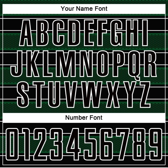 Camiseta de fútbol personalizada con sublimación de líneas y formas geométricas en negro, verde y blanco Camiseta de fútbol personalizada con sublimación de líneas y formas geométricas en negro, verde y blanco