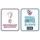 2022 Qatar World Cup White &amp; Football Unites The World White Badge  + €6.00 